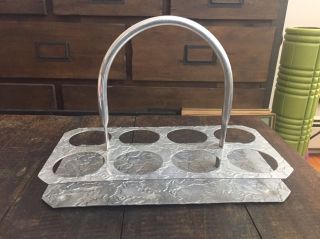 Vtg Mid Century 50 ' S Atomic Drinks Glasses Cocktail Carrier photo