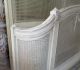 Antique French Cane Double Bed Barbola Rose Swags,  Wreaths Paint 1900-1950 photo 3
