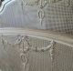Antique French Cane Double Bed Barbola Rose Swags,  Wreaths Paint 1900-1950 photo 5