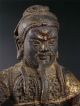 Very Large Antique Old Chinese Gilt Bronze Guan Gong Statue The Hero Qing Dy. Buddha photo 4