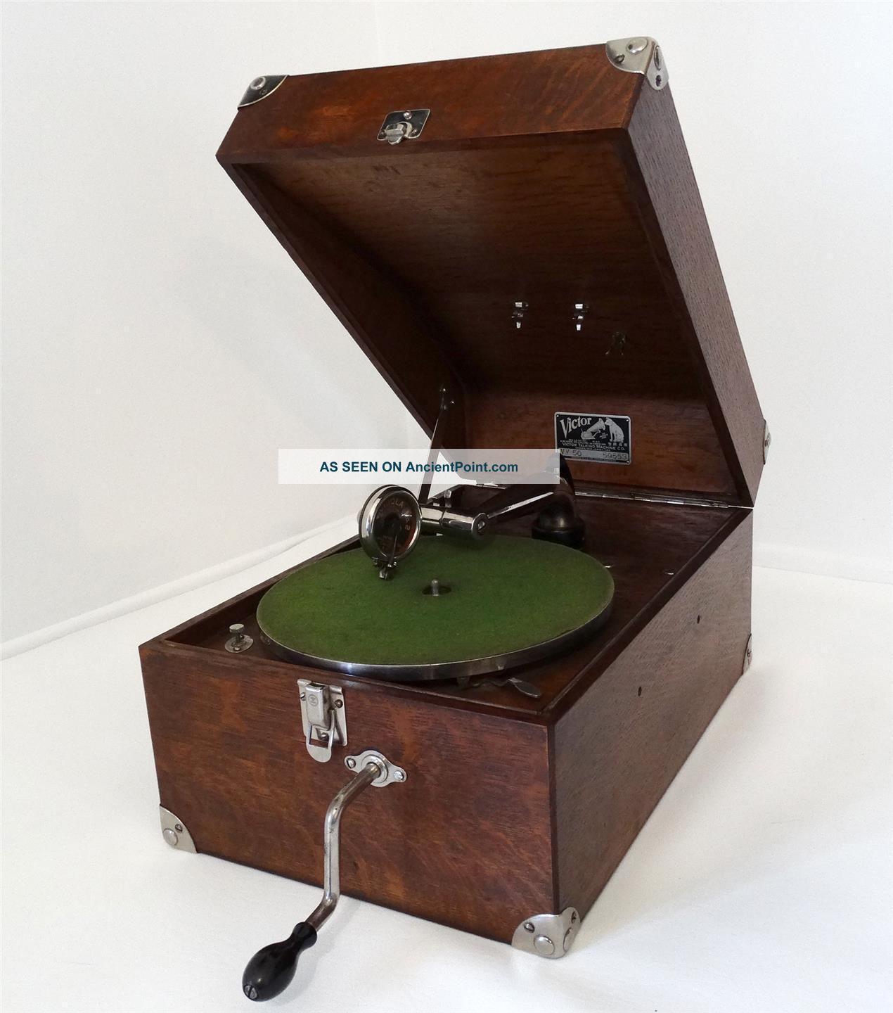 Antique 1922 Victor Victrola Vv - 50 Vintage Talking Machine Portable Phonograph Other Antique Instruments photo