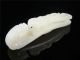 Antique Old Chinese Nephrite White Jade Belt Hook Buckle Dragon & Son Qing Dy. Other Antique Chinese Statues photo 1