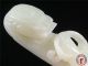 Antique Old Chinese Nephrite White Jade Belt Hook Buckle Dragon & Son Qing Dy. Other Antique Chinese Statues photo 5