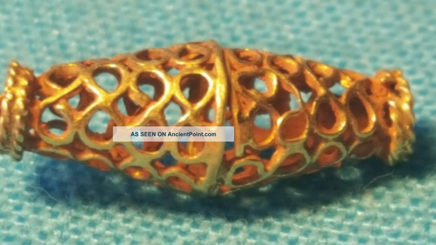 Viking Solid High K Gold Viking Bead Rare.  72 Grams Roman photo
