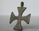 Ancient Medieval Knights Templar Period Silver Cross Pendant 1200 Ad British photo 2