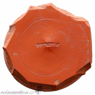 Rare Roman Empire Terra Sigillata Terracotta Fragment With Inscritions photo