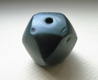 Large Roman Green Stone Multi - Faceted Gaming Dice,  Circa 1st - 2nd Century Ad photo