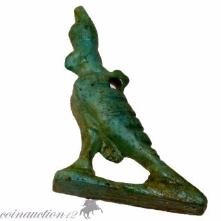 Museum Quality Egyptian Faience Amulet Pendant Circa 1000 - 700 Bc photo