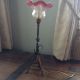 Arts And Crafts Copperised Adjustable Lamp With Cranberry Shade Arts & Crafts Movement photo 4