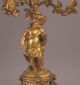 Antique Pair 19thc Gilt - Bronze Figural Tree - Light Candle Holders C1835 Children Metalware photo 8