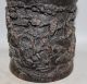 950g Ancient Chinese Old Wood Handwork Carvd Brush Pot Height 15cm Brush Pots photo 4