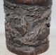 950g Ancient Chinese Old Wood Handwork Carvd Brush Pot Height 15cm Brush Pots photo 6