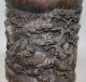 950g Ancient Chinese Old Wood Handwork Carvd Brush Pot Height 15cm Brush Pots photo 8