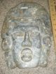 Old Stone Face Mask Carving With Inlay Stone Other Ethnographic Antiques photo 5