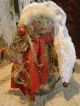 Primitive Snowman Sitter Doll,  Old Chenille,  Old Photo,  Folk Art Snowman Doll Primitives photo 1