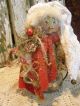 Primitive Snowman Sitter Doll,  Old Chenille,  Old Photo,  Folk Art Snowman Doll Primitives photo 4