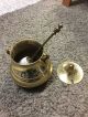 Vintage Antique Brass Fire Starter Smudge Pot With Soapstone Wand Hearth Ware photo 4