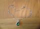 A Really Ladies Necklace With A Large Green Stone ' Beach Find British photo 1