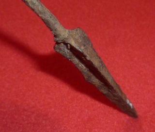 Roman Ancient Artifact - Iron Arrow Head Circa 100 - 300 Ad - 3416 - photo