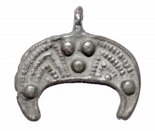 Authentic Medieval Viking Lunar Pendant - Historical Gift - Op72 photo