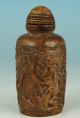 Chinese Old Snowflak Stone Handmade Carved Belle Love Art Statue Snuff Bottle Snuff Bottles photo 3