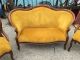 3 Piece Gold Velvet Victorian Settee & 2 Side Chairs 1800-1899 photo 1