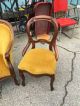3 Piece Gold Velvet Victorian Settee & 2 Side Chairs 1800-1899 photo 3