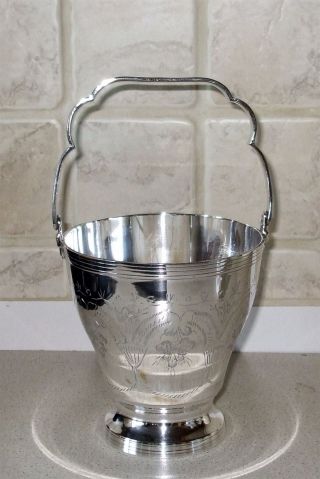 Antique Silver Plated Ice Bucket photo
