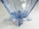 Rare 1920s Art Deco Blue Glass Vase,  Fan Shape,  American,  French Or English Made Art Deco photo 1