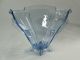 Rare 1920s Art Deco Blue Glass Vase,  Fan Shape,  American,  French Or English Made Art Deco photo 3