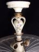 Vintage Porcelier 1930s Porcelain & Glass Ceiling Light Fixture Chandelier Shade Chandeliers, Fixtures, Sconces photo 1