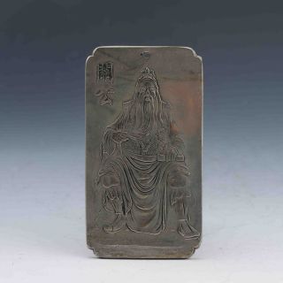 Tibet Silver Handwork Carved Guangong Brand G662 photo