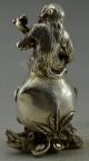 Collectible Decorated Old Handwork Silver Plate Copper Monkey Ruyi Peach Statue Other Antique Chinese Statues photo 2