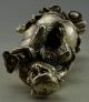 Collectible Decorated Old Handwork Silver Plate Copper Monkey Ruyi Peach Statue Other Antique Chinese Statues photo 3
