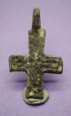 Viking Period Bronze Decorated Christian Cross Pendant 9th - 11th Century Ad British photo 1