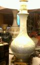 Paul Hanson Lamp Hollywood Regency Signed Hand Painted Raised Relief Usa Lamps photo 3