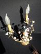 Ant/vint.  French Gilt - Metal / Ceramic/porcelain Bird &flowers Lamp This Lamps photo 8
