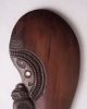 Vintage Zealand Maori Carved Wood Patu Tiki Wahaika Paua Shell Inlay Club Pacific Islands & Oceania photo 3