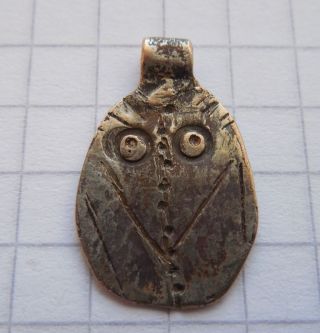 Celtic Ancient Silver Pendant Idol 4 Age Bc,  Vf, photo