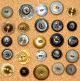 Antique Victorian Metal Picture Buttons Paris Backs Buttons photo 5
