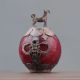 Collectable Red Jade Armor Tibetan Silver Hand - Carve Zodiac Statue - Dog @aa144$ Other Antique Chinese Statues photo 1