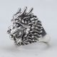 Chinese Exquisite Tibet Silver Handwork Lion Head Ring Z178 Rings photo 1