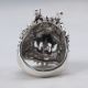 Chinese Exquisite Tibet Silver Handwork Lion Head Ring Z178 Rings photo 2
