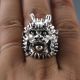 Chinese Exquisite Tibet Silver Handwork Lion Head Ring Z178 Rings photo 3