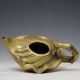 Chinese Brass Hand - Carved Leaves Shape Teapot W Qianlong Mark Csyb297s Teapots photo 3