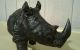 Antique African Hardwood Carved Rhino Other African Antiques photo 9