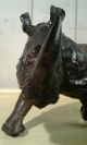 Antique African Hardwood Carved Rhino Other African Antiques photo 4