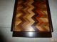 Authentic Don S.  Shoemaker Wood Parquet Tray W/chevron Pattern,  Mid - Cent.  Modern Other Antique Home & Hearth photo 1