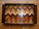 Authentic Don S.  Shoemaker Wood Parquet Tray W/chevron Pattern,  Mid - Cent.  Modern Other Antique Home & Hearth photo 5
