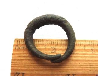 Twisted Wire Scandinavian Viking Bronze Ring (681) photo